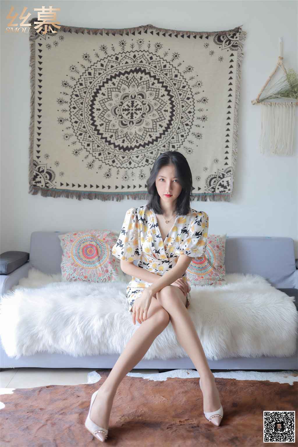 图片[3]-丝慕写真 SM275 天天一元 茗茗《碎花大长腿》-集美图