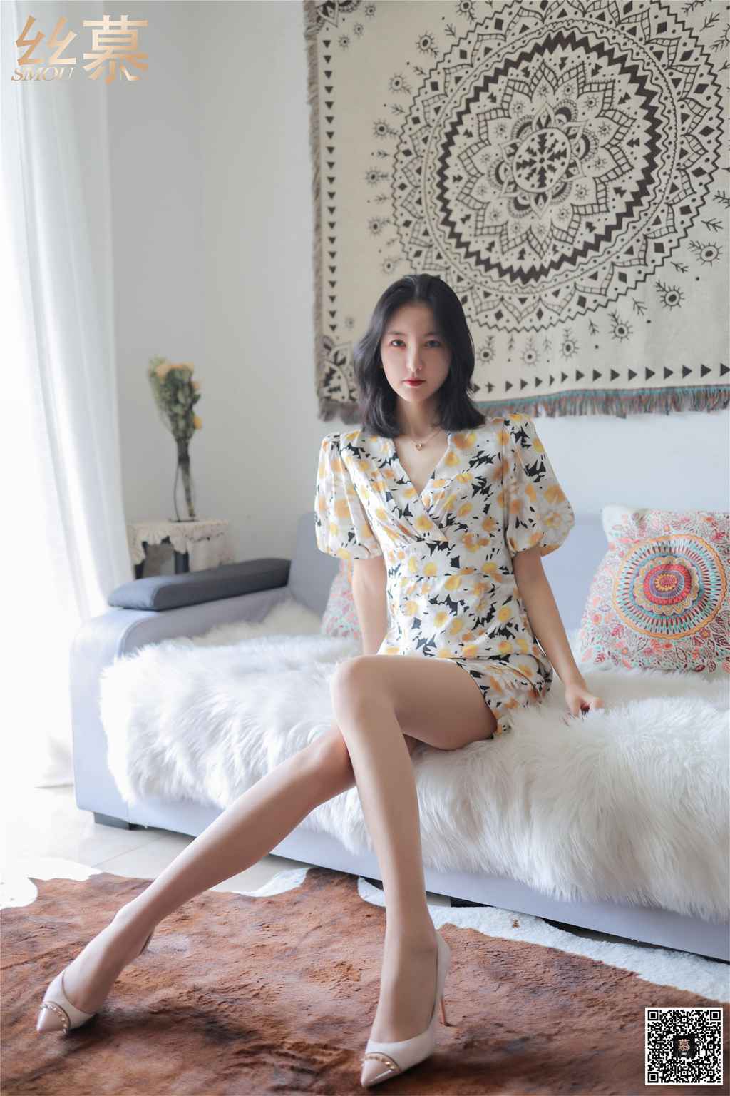 图片[4]-丝慕写真 SM275 天天一元 茗茗《碎花大长腿》-集美图