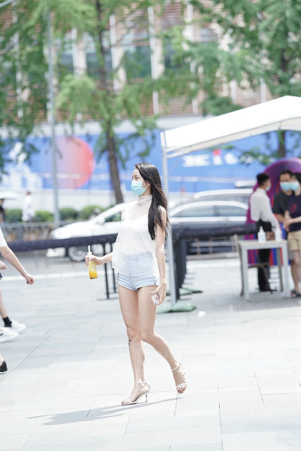 图片[5]-精选街拍作品 NO.1097 热裤月牙美女-集美图