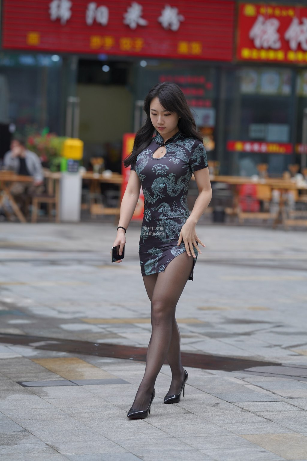 图片[125]-魔镜街拍 NO.106 姓感的嘿丝改良旗袍少父-集美图