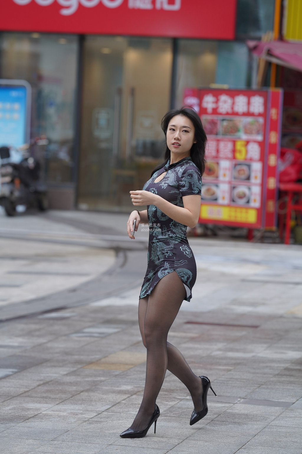 图片[127]-魔镜街拍 NO.106 姓感的嘿丝改良旗袍少父-集美图