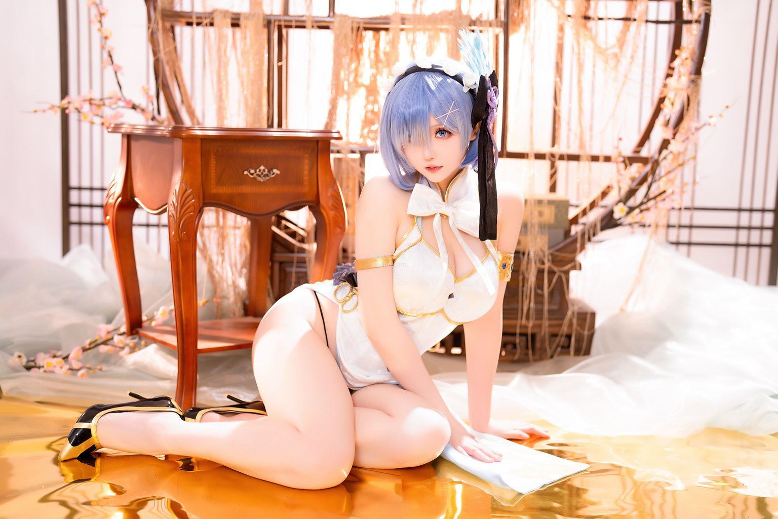 图片[7]-微博红人@星之迟迟 24年01月计划B 蕾姆旗袍-集美图