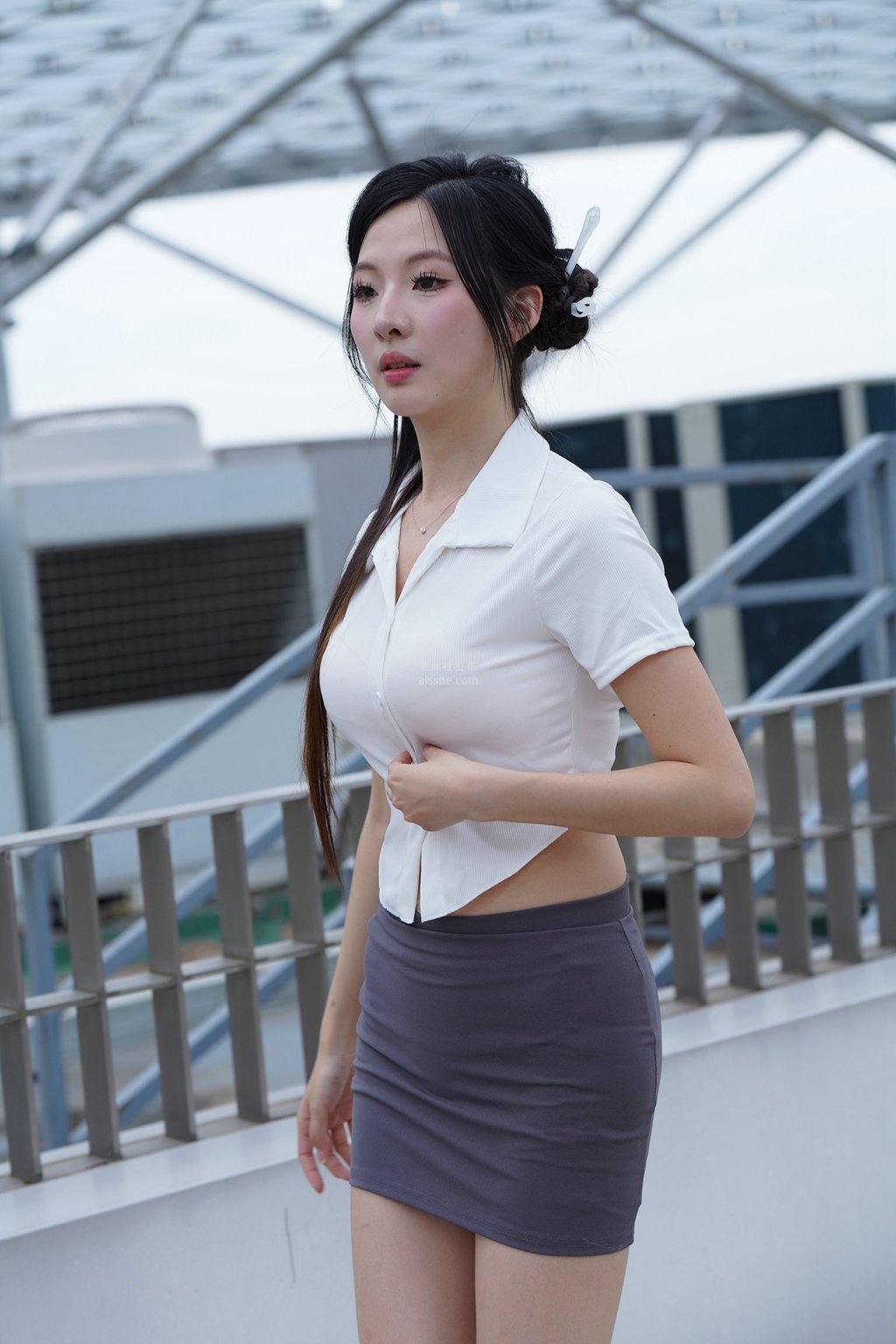 图片[102]-精选街拍作品 NO.2230 灰色修身裙2-集美图