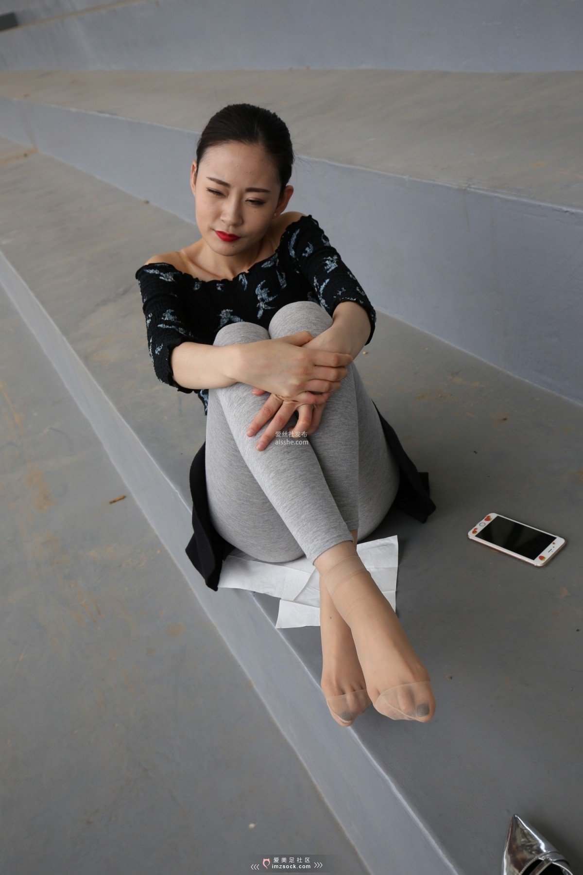 图片[39]-MZSOCK NO.233-2018年-舞蹈系 灰色打底裤 短丝小姐姐 【下部】-集美图