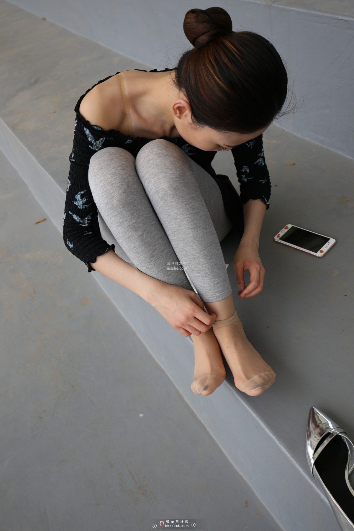 图片[43]-MZSOCK NO.233-2018年-舞蹈系 灰色打底裤 短丝小姐姐 【下部】-集美图
