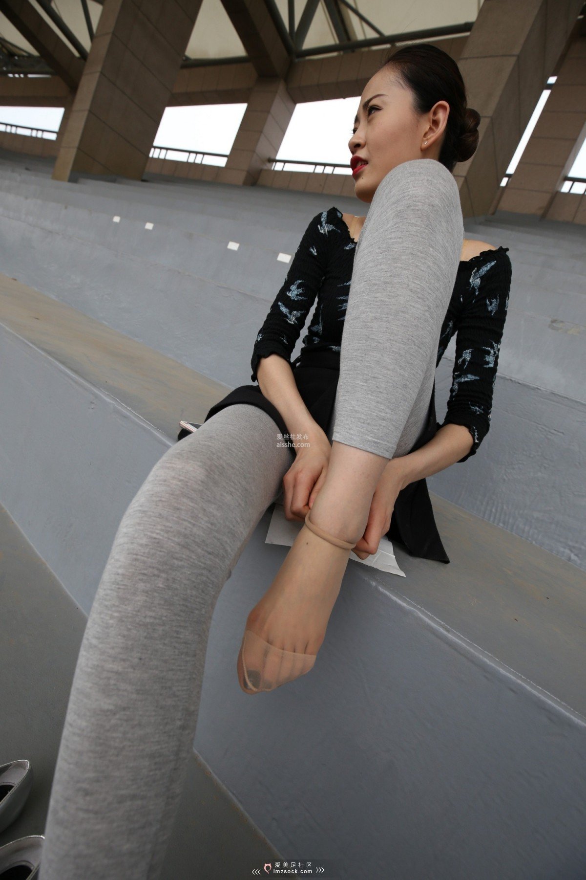 图片[98]-MZSOCK NO.233-2018年-舞蹈系 灰色打底裤 短丝小姐姐 【下部】-集美图