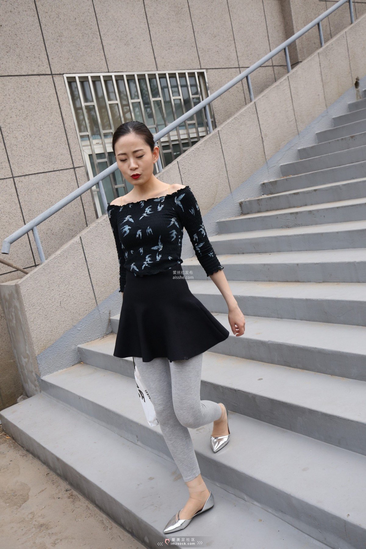 图片[133]-MZSOCK NO.233-2018年-舞蹈系 灰色打底裤 短丝小姐姐 【下部】-集美图