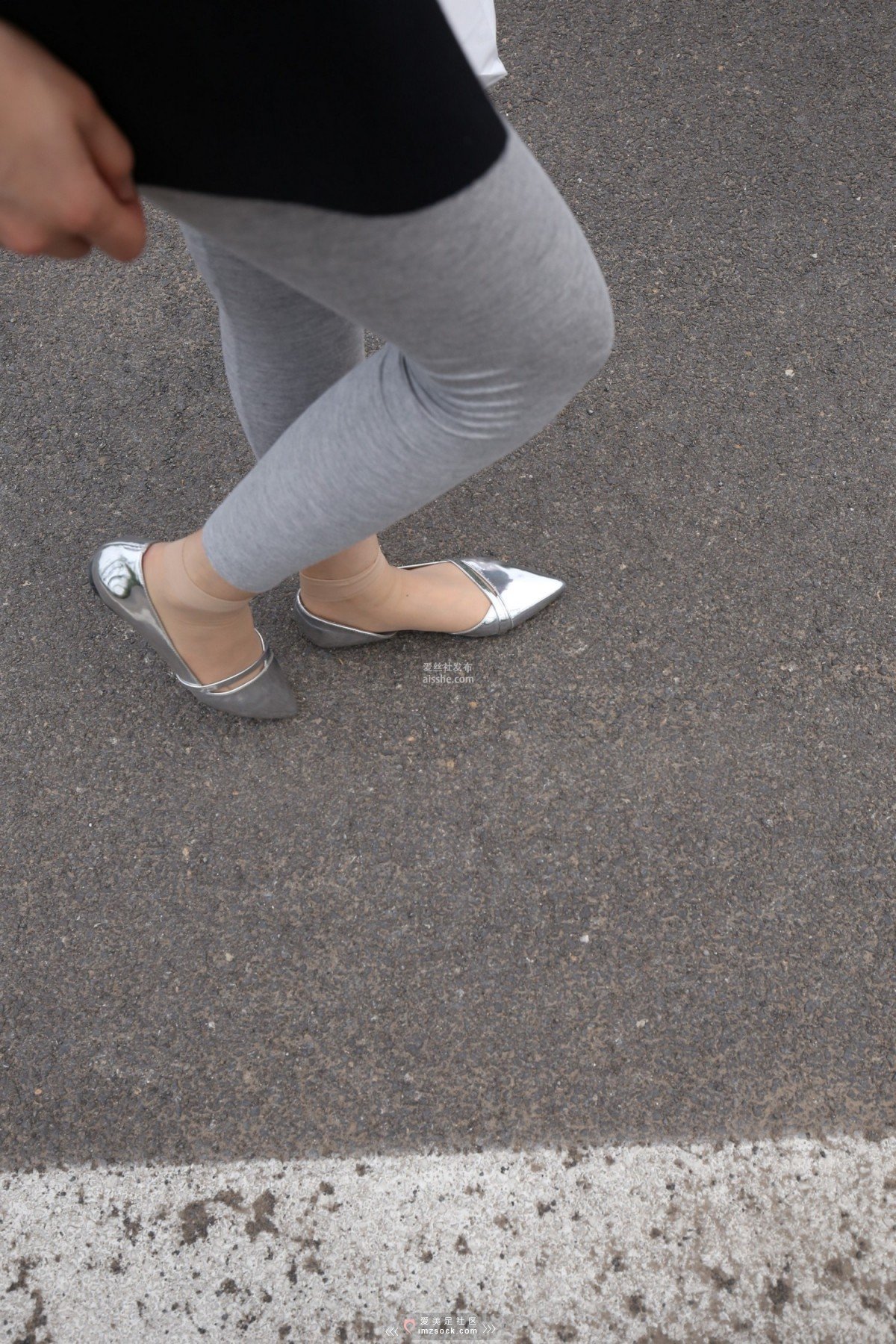 图片[160]-MZSOCK NO.233-2018年-舞蹈系 灰色打底裤 短丝小姐姐 【下部】-集美图
