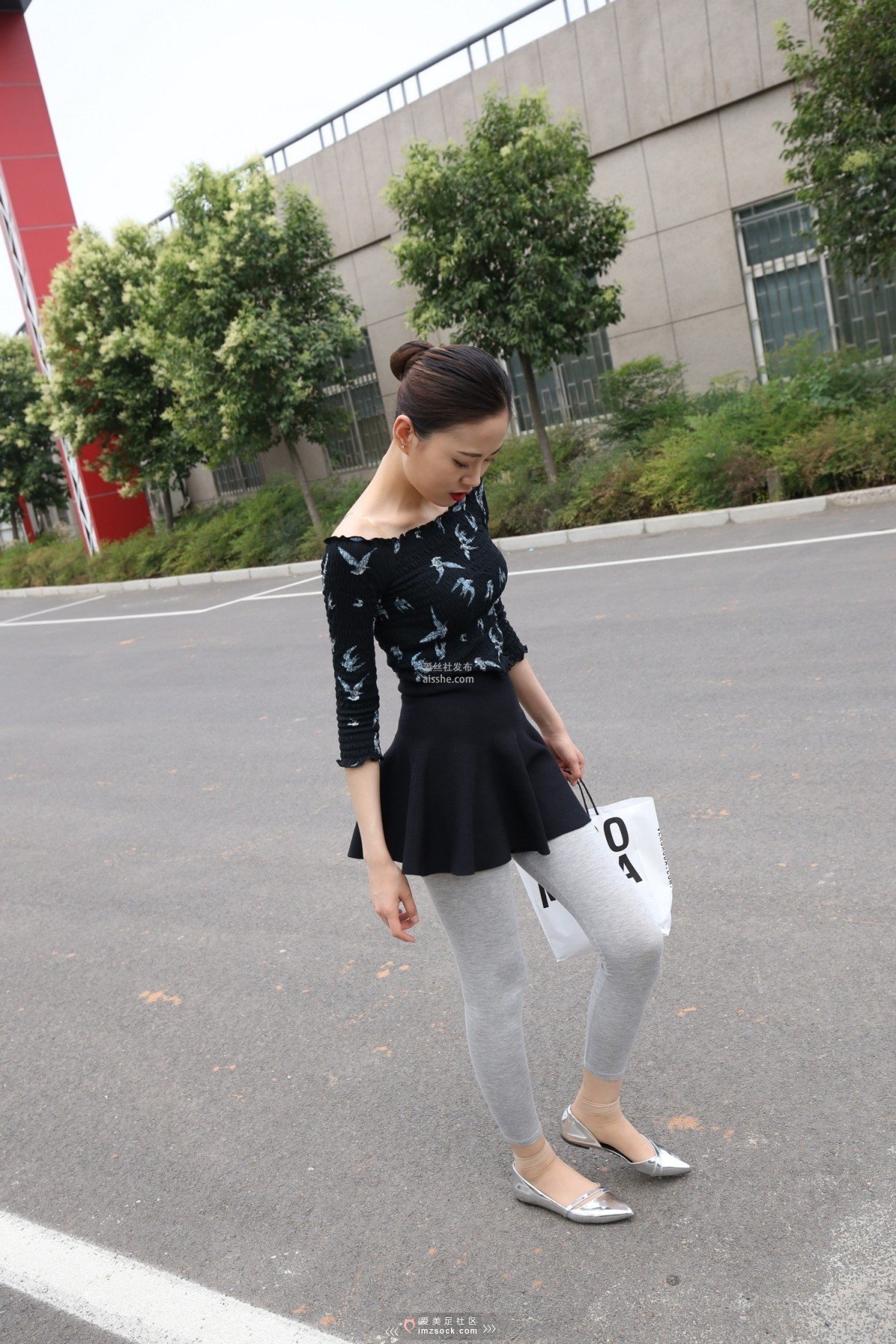 图片[165]-MZSOCK NO.233-2018年-舞蹈系 灰色打底裤 短丝小姐姐 【下部】-集美图