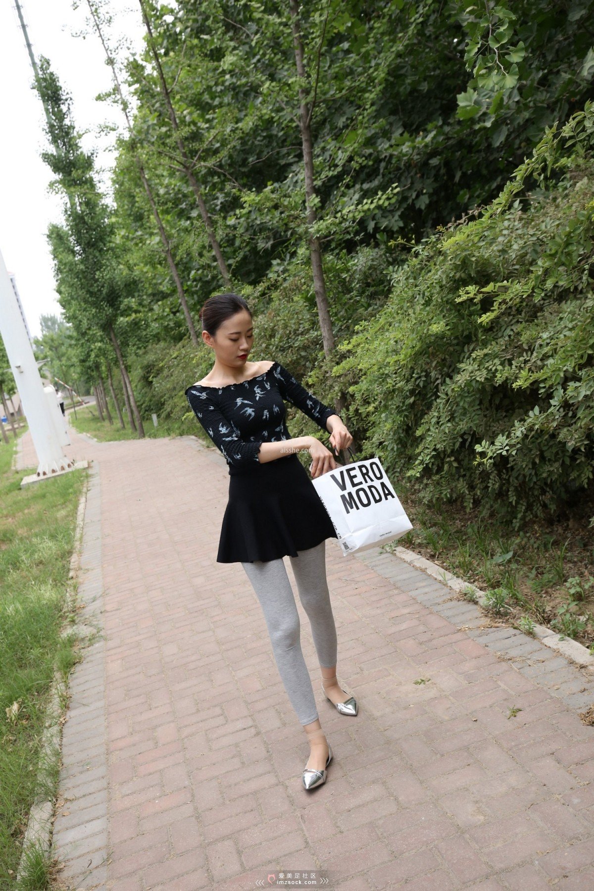 图片[166]-MZSOCK NO.233-2018年-舞蹈系 灰色打底裤 短丝小姐姐 【下部】-集美图