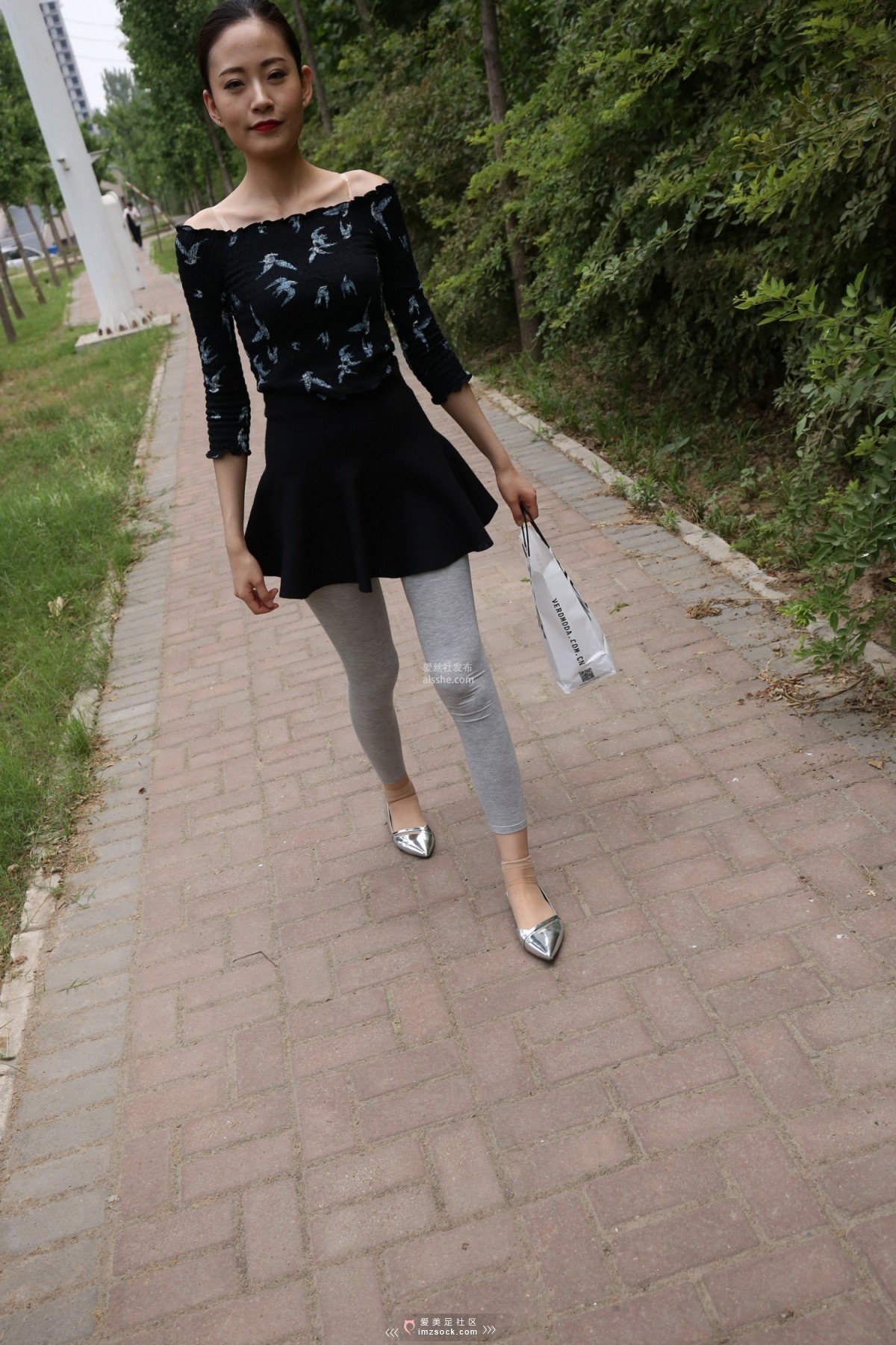 图片[169]-MZSOCK NO.233-2018年-舞蹈系 灰色打底裤 短丝小姐姐 【下部】-集美图