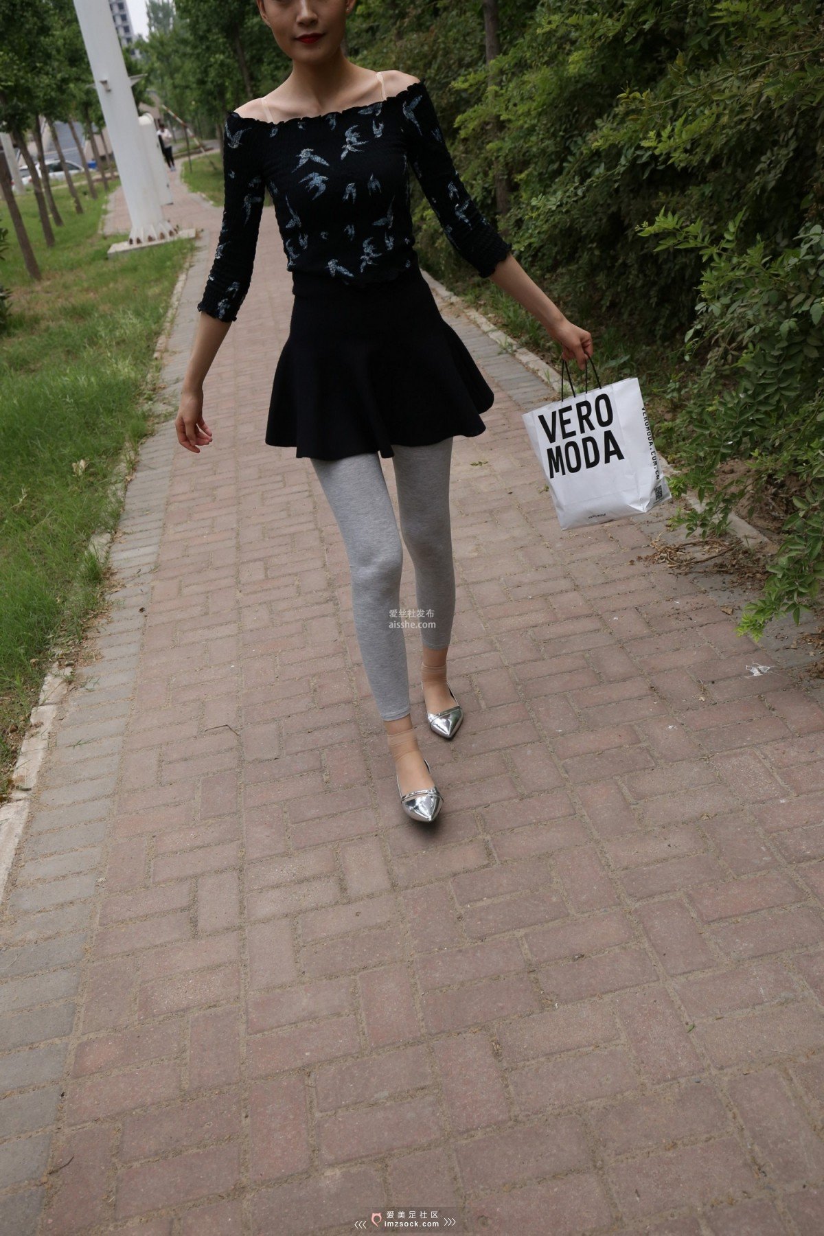 图片[170]-MZSOCK NO.233-2018年-舞蹈系 灰色打底裤 短丝小姐姐 【下部】-集美图