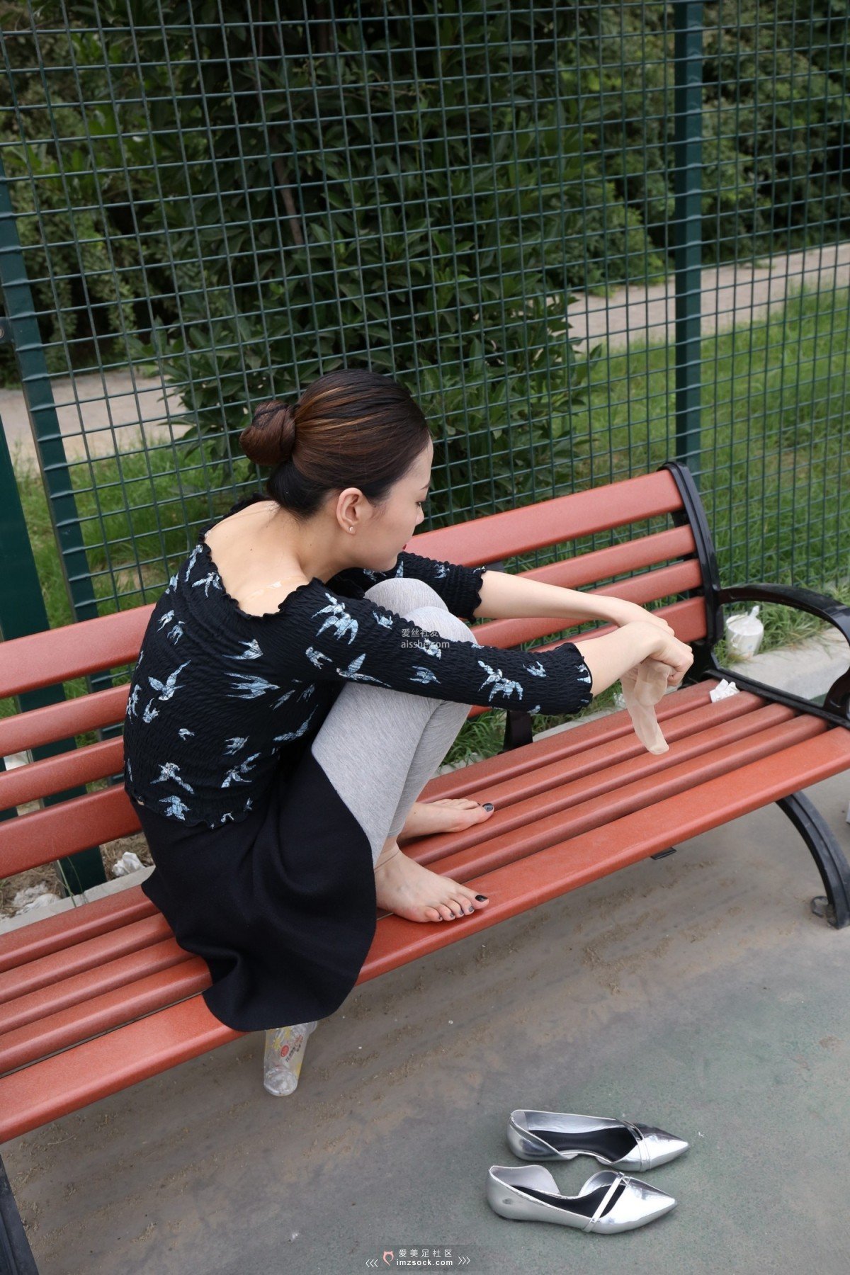 图片[254]-MZSOCK NO.233-2018年-舞蹈系 灰色打底裤 短丝小姐姐 【下部】-集美图