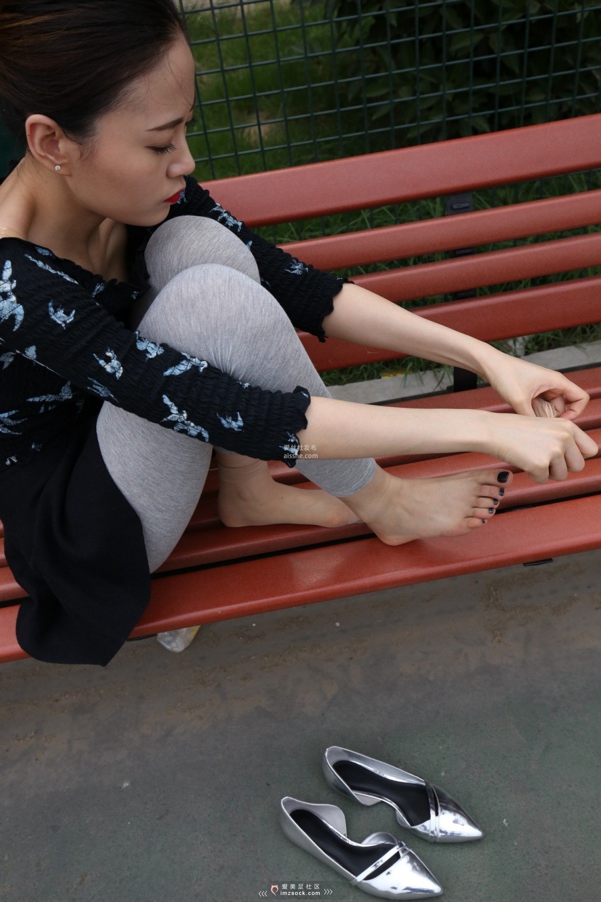 图片[258]-MZSOCK NO.233-2018年-舞蹈系 灰色打底裤 短丝小姐姐 【下部】-集美图