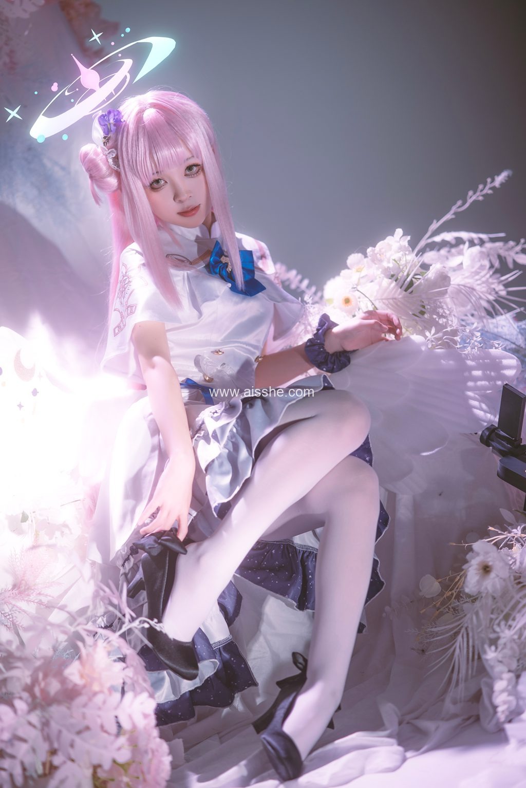 网红Coser@矢量鱼 –蔚蓝档案 圣园未花