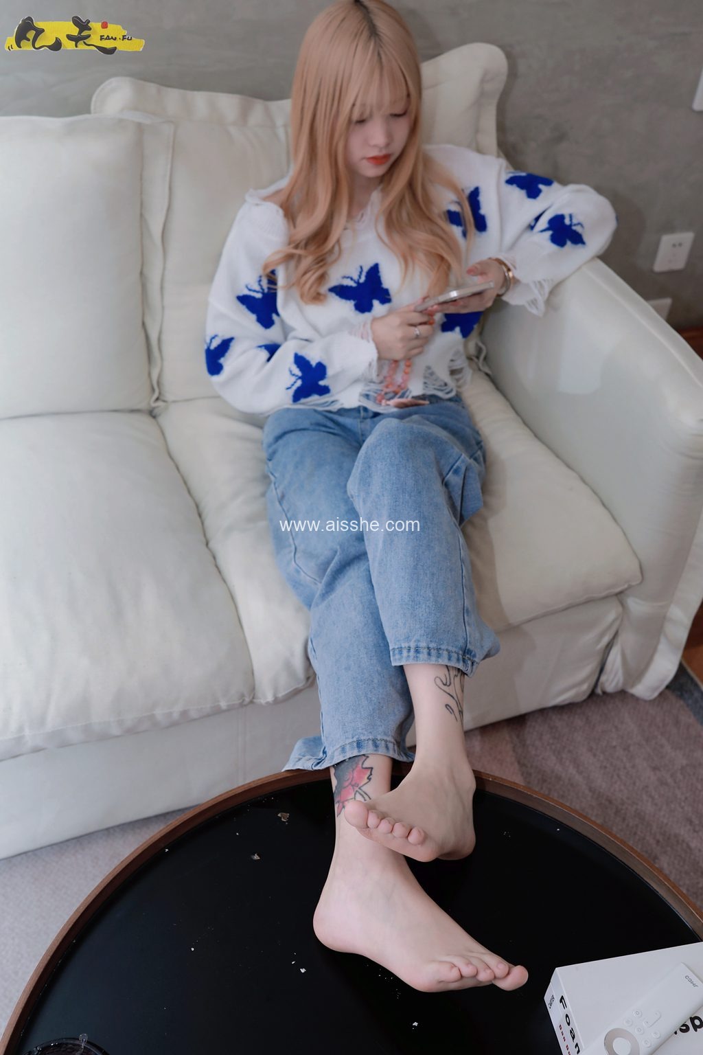 凡夫摄影-HH0016-小恩 墨落成白棉袜裸足