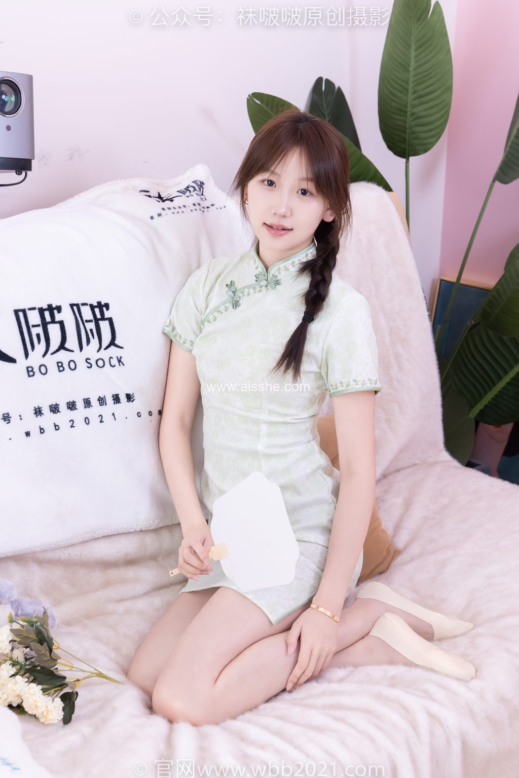 [BoBoSocks袜啵啵] NO.577 香菜-皮鞋、平底鞋、肉色船袜、黑棉袜、旗袍