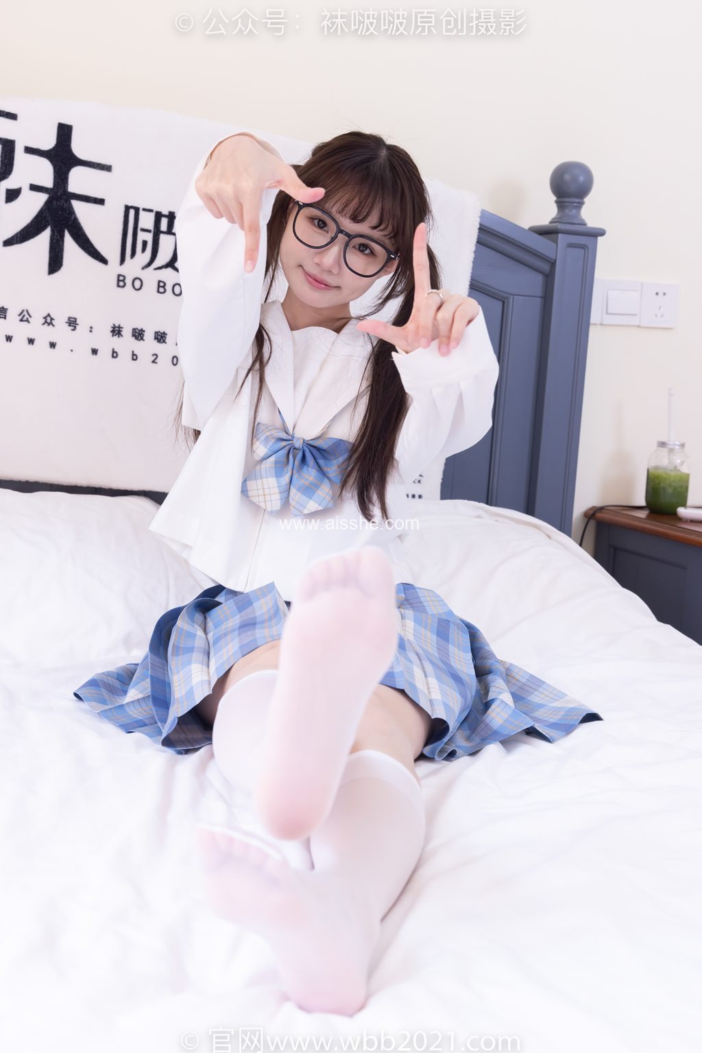 [BoBoSocks袜啵啵] NO.578 甜甜圈-两双高跟鞋、薄嘿丝（脚尖加固款）、薄白丝小腿袜（脚尖微加固款）、裸足、jk制服