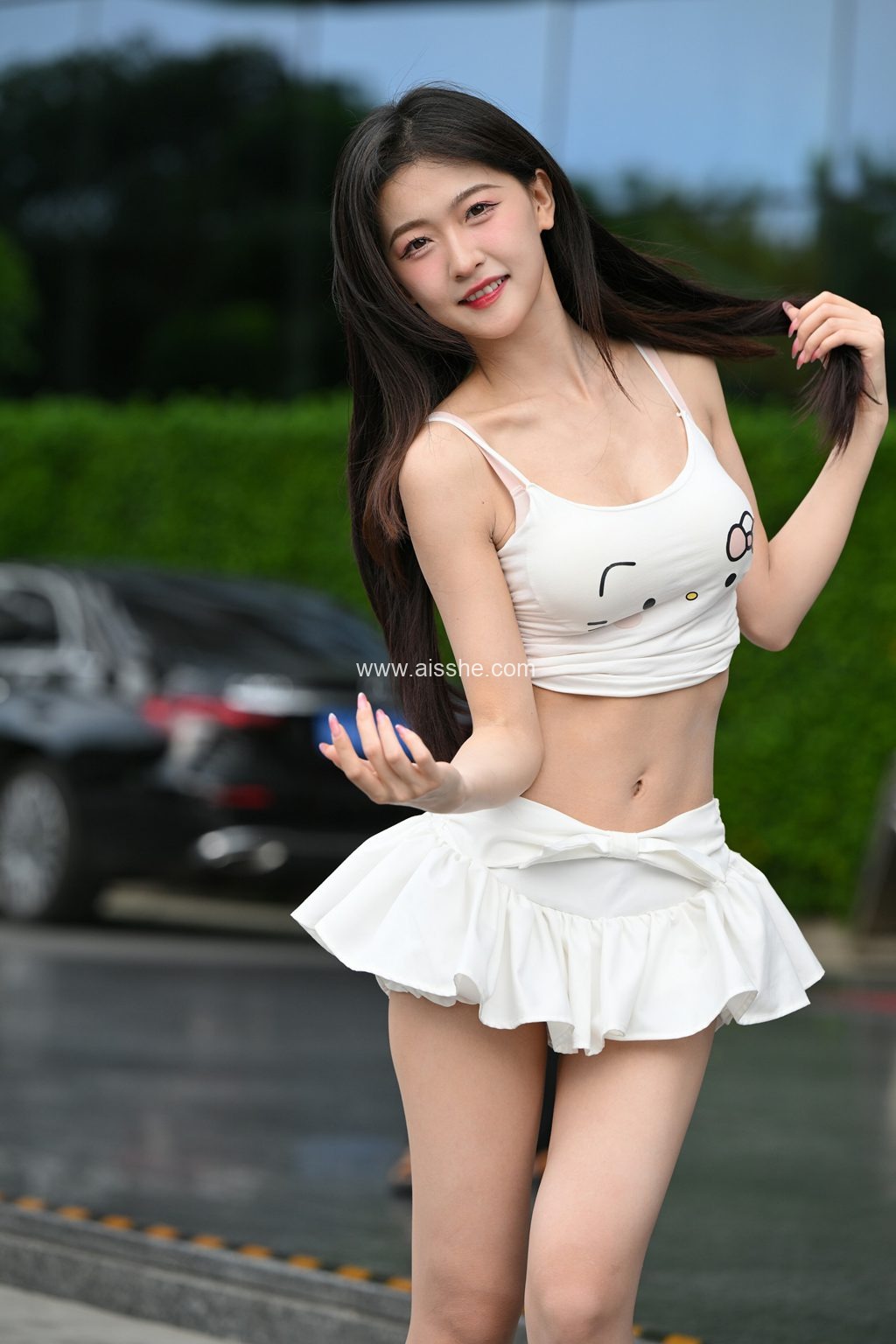 精选街拍作品 NO.2664 甜美可爱百褶裙